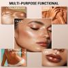 Cream Liquid Contour Stick 2 PCS, Grey Cool Toned Contour Stick & Beige Highlighter Makeup, Natural Smooth Lightweight Long Lasting Facial Beauty Makeup for Nose Face Body, Beauty Gift for Woman 01+02 view 4
