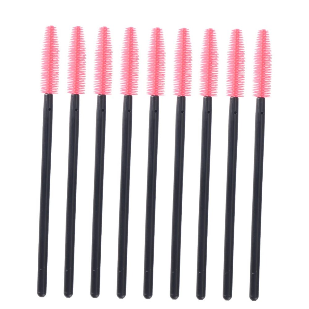 CALLARON 100pcs Dense Bristles Silicone Makeup Brush Eyeshadow Lash Curler Spoolies
