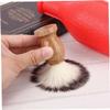 HAKIDZEL Shaving Brush for Men Natural Wooden Handle with Nylon Hair Professional Facial Care Tool for Beards Practical Portable Grooming Essential for Travel and Business view 3