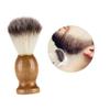 HAKIDZEL Shaving Brush for Men Natural Wooden Handle with Nylon Hair Professional Facial Care Tool for Beards Practical Portable Grooming Essential for Travel and Business view 4