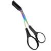Portable Stainless Steel Eyebrow Trimmer Scissors with Comb  Mini NonSlip Eyebrow Scissors for Women  Precision Travel Grooming Tool  Rainbow Finish view 1
