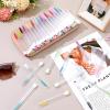 200 Pieces Mascara Wand Tube Set 100 Pcs Lash Spoolies for Eyelash Extensions 100 Pcs Diamond Empty Mascara Brush Disposable Colorful Eyebrow Applicator Makeup Tool, Mix Color view 3