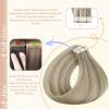 Full Shine Tape in Hair Extensions Human Hair, Color 18 Dirty Blonde Highlighted 613 Ash Blonde, 18 Inch, 100g, 40PCS, Remy Tape Ins Human Hair Extensions Straight Soft and Silky Add Length view 4