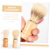 IWOWHERO 2pcs Handle Shaving Brush Professional Salon Shave Brush for Men Durable Beard Care Tool for Home and Salon Use for Gentlemen view 4