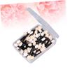 VINTORKY 50 Pcs Eye Shadow Brush Eyeshadow Makeup Cosmetic Black view 3