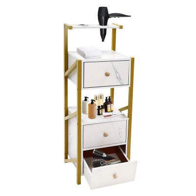 Beauty Salon Station Barber Stations w/Drawer, Makeup Storage w/Hair Dryer Holder Organizer Equipment for Barber-Stores