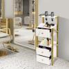 Beauty Salon Station Barber Stations w/Drawer, Makeup Storage w/Hair Dryer Holder Organizer Equipment for Barber-Stores view 3