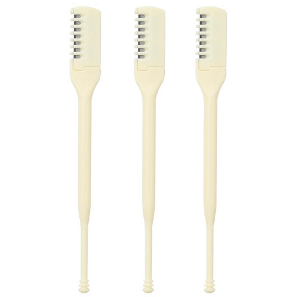 3Pcs Nasal Hair Cutter, 2 in 1 360 Degree Rotating Nose Hair Trimmer with Ear Picker, Double Sided Manual Nasal Beauty Tool for Women Men