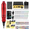 Tattoo Machines Complete Tattoo Machine Kit Rotary Cartridge Tattoo Pen Set with Power Supply Cartridge Needle Ink Rotary Tattoo Gun Makeup Kits view 1