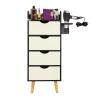 Beauty Salon Station Barber Cabinet w/Drawer Storage Cabinets w/Hair Dryer Holders Makeup Organizer Equipment view 1