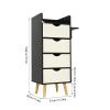 Beauty Salon Station Barber Cabinet w/Drawer Storage Cabinets w/Hair Dryer Holders Makeup Organizer Equipment view 3
