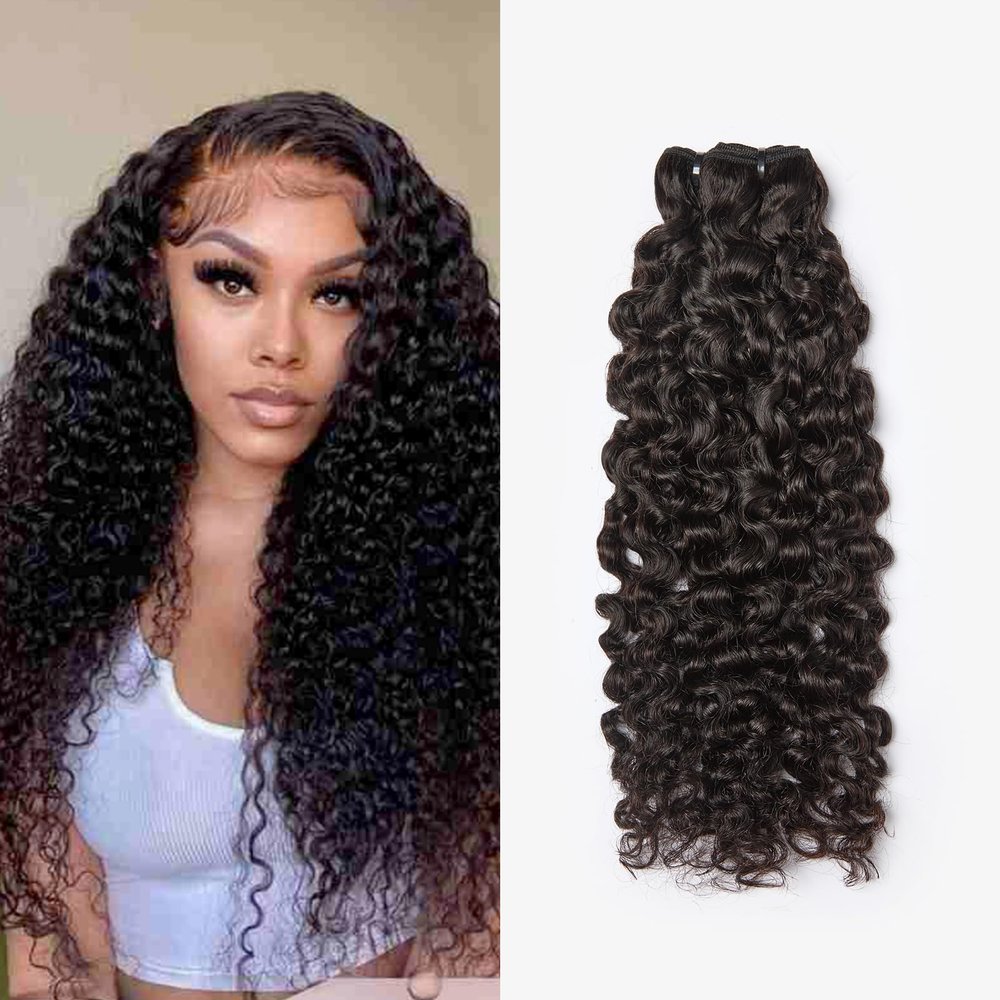 ASHINE Burmese Raw Human Hair Bundles  Tight Curly Unprocessed 100% Human Hair Single Bundle 16 Inch, Minimal Shedding Natural Black
