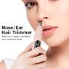 Bilitase Nose Hair Trimmer Rechargeable Cordless Painless Ear and Eyebrow Trimming Tool-Dual Edge Easy Cleansing for Man Woman (Pink) view 2