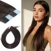 LuxeTress Tape in Hair Extensions Human Hair 14 Inch 50g 20Pcs Remy Human Hair Extensions Invisible Straight Seamless Tape in Extensions (14in, 50g, #2) view 1