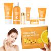 6 Pcs -Vitamin C Skincare Set for Face - with Cleanser, Serum, Eye Cream, Moisturizer, Sunscreen & Toner | Brightening, Hydrating& Anti-Aging,Perfect for Teens & Girls,Moisturizing Face Skin Care Kit view 1