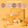 6 Pcs -Vitamin C Skincare Set for Face - with Cleanser, Serum, Eye Cream, Moisturizer, Sunscreen & Toner | Brightening, Hydrating& Anti-Aging,Perfect for Teens & Girls,Moisturizing Face Skin Care Kit view 4