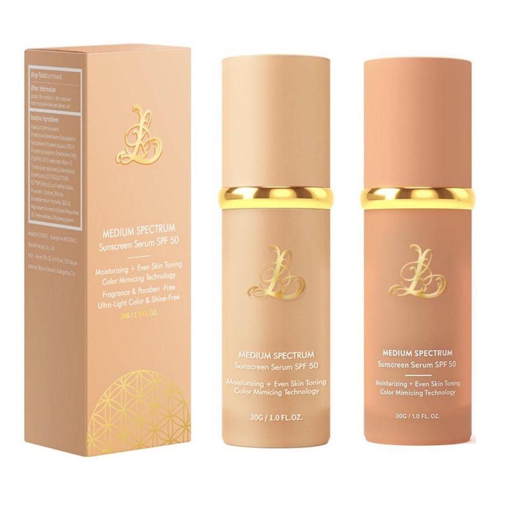 4-in-1 Smart Foundation SPF 50+30s Color Adapting24H Waterproof & SweatproofGym MakeupLightweight Hydrating (Light Spectrum, 30ml) (2pc)