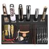 Anti-Slip Magnetic Haircut Mat with 6 Clipper Slots, 19.29"x12.6" Heat-Resistant Barber Organizer Pad for Salon Workstation (Black) view 1