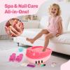 Kids Foot Spa & Nail Art Kit for Kids 4-12  All-in-1 Foot Spa Set with Colorful Lights & Manicure Set  Fun Girls Spa Kit for Parties & Christmas Birthday Gifts for 6 8 9 10-12 Year Old Girls view 4