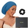 100% Mulberry Silk Bonnet for Sleeping Women Men, Real Silk Lined Sleep Cap with Adjustable Strap, Hair Wrap Slouchy Beanie for Curly Hair view 1