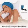 100% Mulberry Silk Bonnet for Sleeping Women Men, Real Silk Lined Sleep Cap with Adjustable Strap, Hair Wrap Slouchy Beanie for Curly Hair view 2