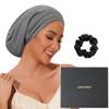 100% Mulberry Silk Bonnet for Sleeping Women Men, Real Silk Lined Sleep Cap with Adjustable Strap, Hair Wrap Slouchy Beanie for Curly Hair view 1