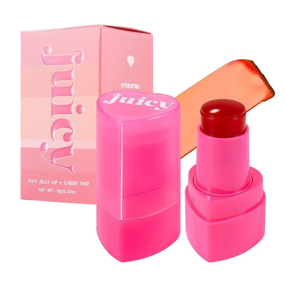 Cooling Water Jelly Tint StickMulti-Use Juicy Love Blush, 3-In-1cheek Blush & Eyeshadow & Lip Tinted Long-Lasting Moisture StickBouncy Jelly TextureCreates A Moist Watercolor Effect (#06, 0.32oz)