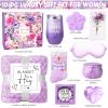 Gift Baskets for Women, Unique Birthday Gifts for Women, Best Friend Birthday Gifts, Self Care Gift Get Well Soon Basket, Lavender Relaxing Care Package for Mom Her BFF Sister Wife Girlfriend view 3