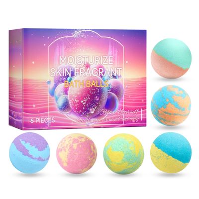 Bath Bombs Salt Balls,6 Natural Handmade Bath Bomb Kit,Organic Bathbombs with Rosemary Lemon Rose,Perfect for Bubble Spa Bath,Birthday Gifts for Boys, Girls