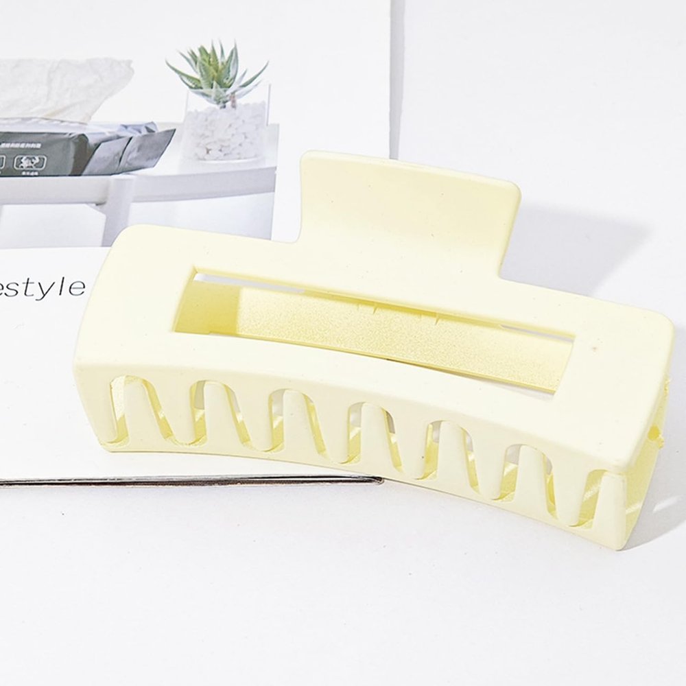 Beige Hair Clips for Women, 5 Pcs Large Hair Claw Clips for Thick or Thin Hair, Birthday Party, Hair Accessories, 4.1 Inch