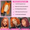 10 Inch Ginger Bob Wig Human Hair for Women 13x4 Lace Front Wigs Human Hair Pre Plucked 180 Density Short Glueless Bob Wigs with Hairline Orange Ginger Straight Lace Frontal wig #350 wig view 3