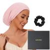 100% Mulberry Silk Bonnet for Sleeping Women Men, Real Silk Lined Sleep Cap with Adjustable Strap, Hair Wrap Slouchy Beanie for Curly Hair view 1