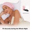 100% Mulberry Silk Bonnet for Sleeping Women Men, Real Silk Lined Sleep Cap with Adjustable Strap, Hair Wrap Slouchy Beanie for Curly Hair view 2