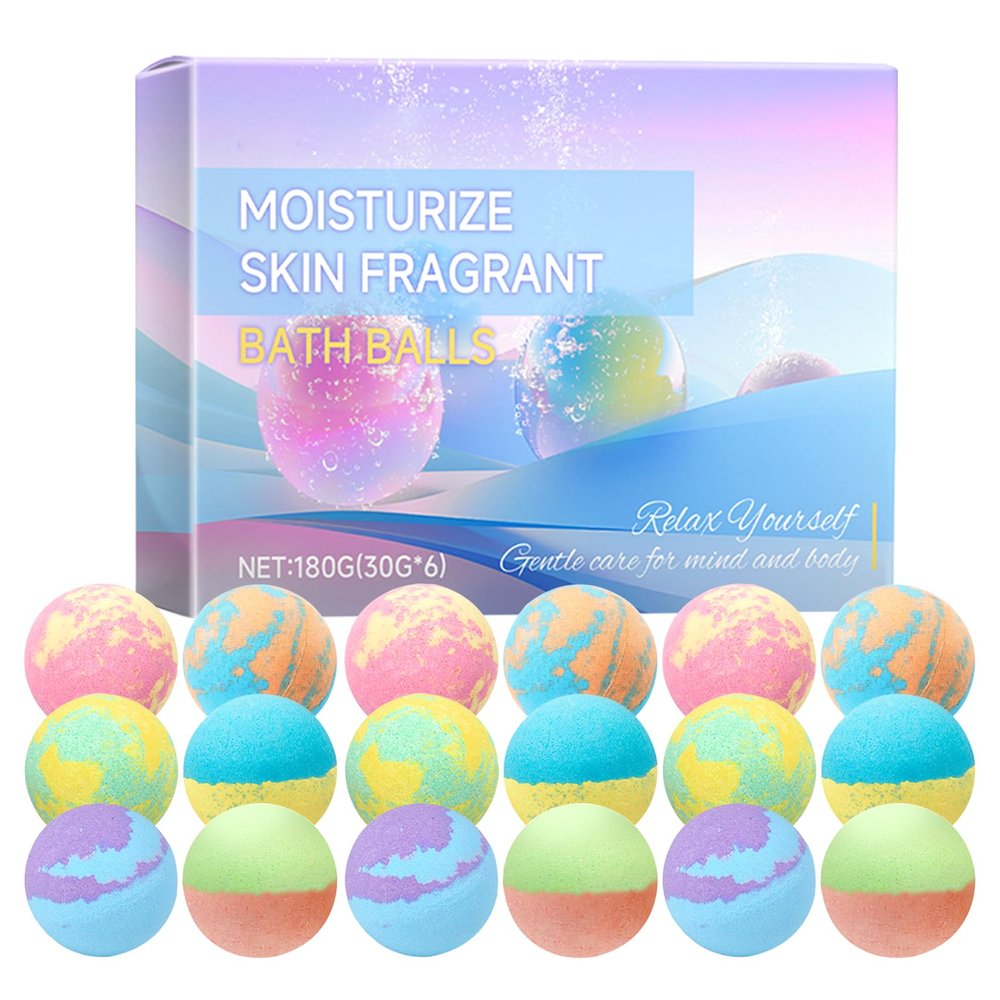 Bath Bombs Gift Set,18 Pcs Bubble Shower Fizzies for Skin Moisturizing,Long Lasting Scented Rich Bubbles Spa Bath Bombs for Women and Men,Bath and Body Works Gift Set for Birthday and Mothers Day