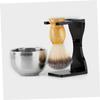 DECOMELODY 1Set Beard Brush with Shaving Bowl and Stand Grooming Kit for Men Durable Material for Comfortable Shaving Experience for Husband and Friends view 4