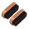 BAZEITFLOW 2Pcs Beechwood Beard Brush with Boar Bristle for Beard and Grooming Durable Hair Smoothing Tool Versatile for Shoe Cleaning and Grooming Needs view 1