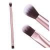 DECOMELODY Double Ended Makeup Brush for Eyebrows and Eyeshadow Professional Cosmetics Tool in Dark Matted Golden for Women for Travel and Daily Use view 1