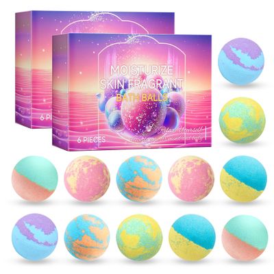 Bath Bombs Salt Balls,12 Natural Handmade Bath Bomb Kit,Organic Bathbombs with Rosemary Lemon Rose,Perfect for Bubble Spa Bath,Birthday Gifts for Boys, Girls