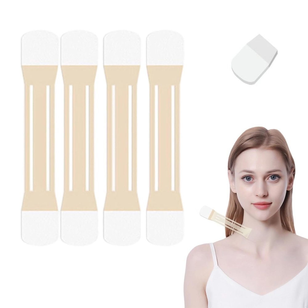 HeeHom Celestica Instant Neck Lift Tape - Invisible Turkey Neck Tightener for Women, Lift & Firm Sagging Skin, 90x40mm Patches (20+4 Bands) (1pack)