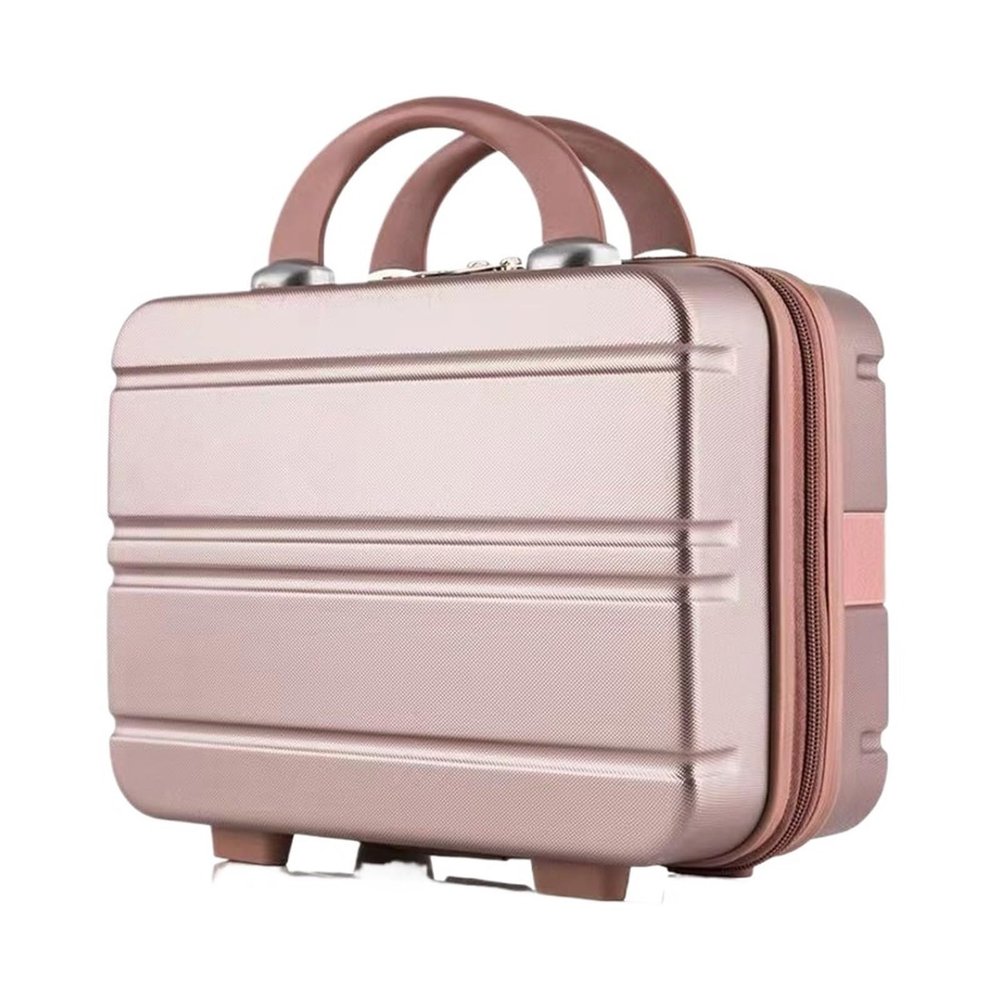14 Inch Suitcase, Makeup Case, Small Luggage Storage Bag(Rosegold)