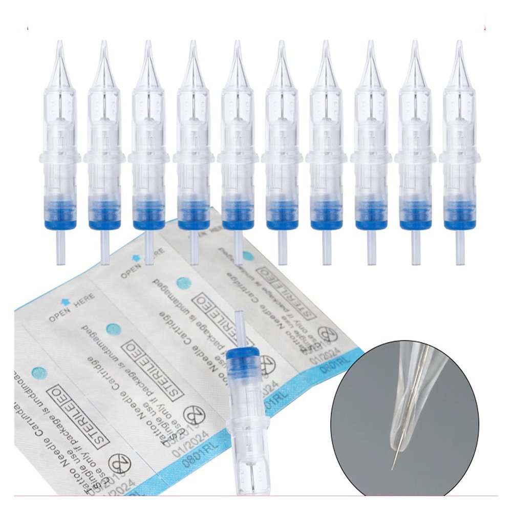 Disposable 10pcs 1RL Sterile Tattoo Cartridge Needles Round Liner Tattoo Rotary Pen Supplies(10PCS 1201RL)