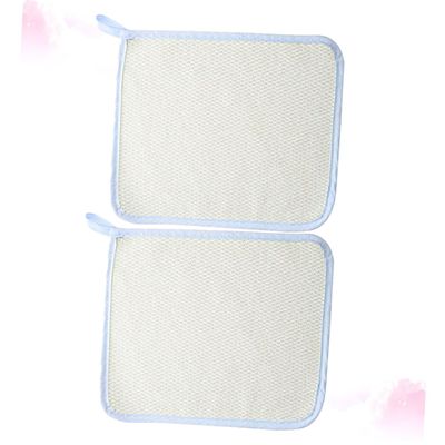 DECOMELODY 2pcs Nylon Bath Towel Exfoliating Face Wash Cloth Short Loop Quick Dry Non Absorbent Back Scrubber Towel for Mommy