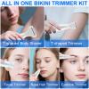 5-in-1 Bikini Trimmer Electric Razors for Women, Cordless Electric Shaver with LCD Display for Facial Body Legs Hair, Rechargeable Waterproof Pubic Body Hair Trimmer Birthday Christmas Gifts for Women view 3