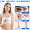 5-in-1 Bikini Trimmer Electric Razors for Women, Cordless Electric Shaver with LCD Display for Facial Body Legs Hair, Rechargeable Waterproof Pubic Body Hair Trimmer Birthday Christmas Gifts for Women view 4