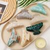 1 Pcs Medium Hair Claw Clips for Thin Hair, 3.5 Inch Stylish Hair Clips for Women, Birthday Party, Daily Use (Beige 01) view 2