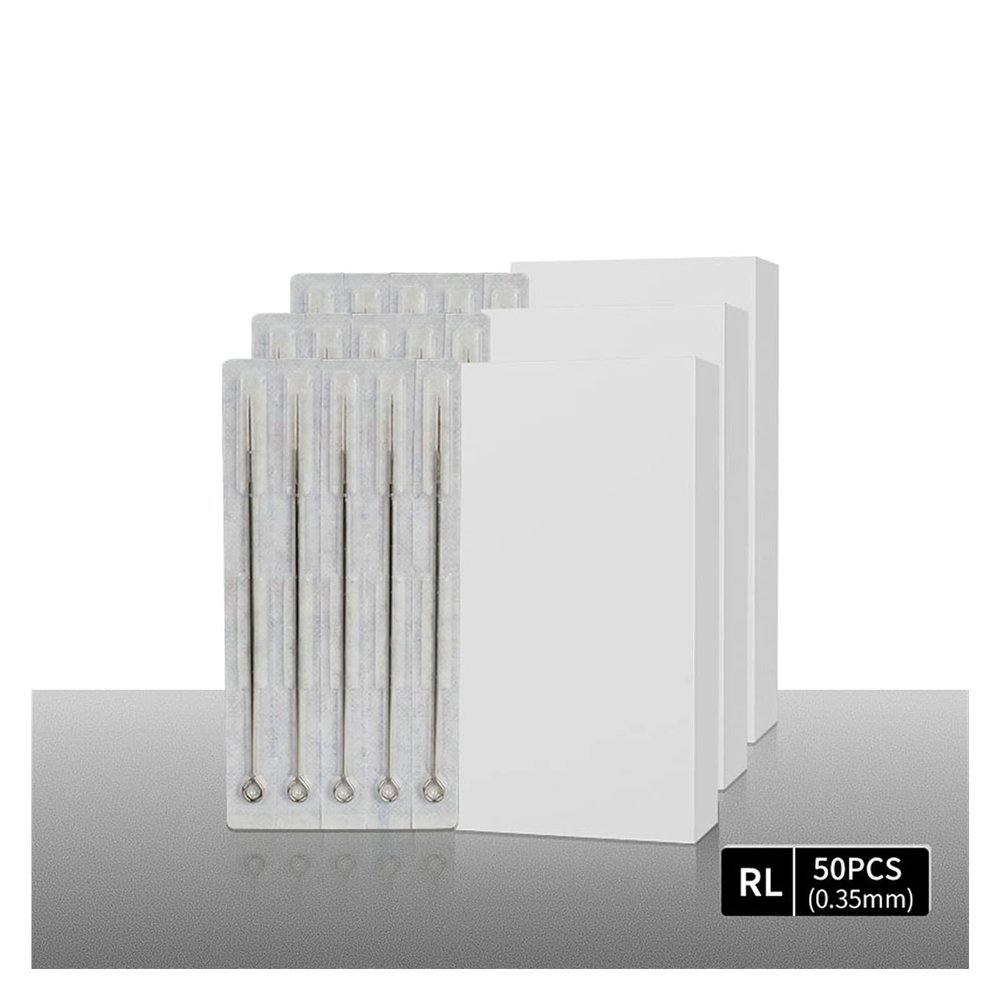 50pcs Round Liner Tattoo Needles Sterilize 1RL 3RL 5RL 7RL 9RL 11RL 13RL 15RL 18RL 0.35MM Disposable Tattoo Needle(1209RL)