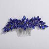 Rumtock Vintage Crystal Beads Blue Headpiece for Wedding Brides Hair Comb Handmade Side Headpiece (Blue) view 1