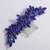 Rumtock Vintage Crystal Beads Blue Headpiece for Wedding Brides Hair Comb Handmade Side Headpiece (Blue) view 2