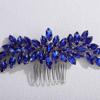 Rumtock Vintage Crystal Beads Blue Headpiece for Wedding Brides Hair Comb Handmade Side Headpiece (Blue) view 4