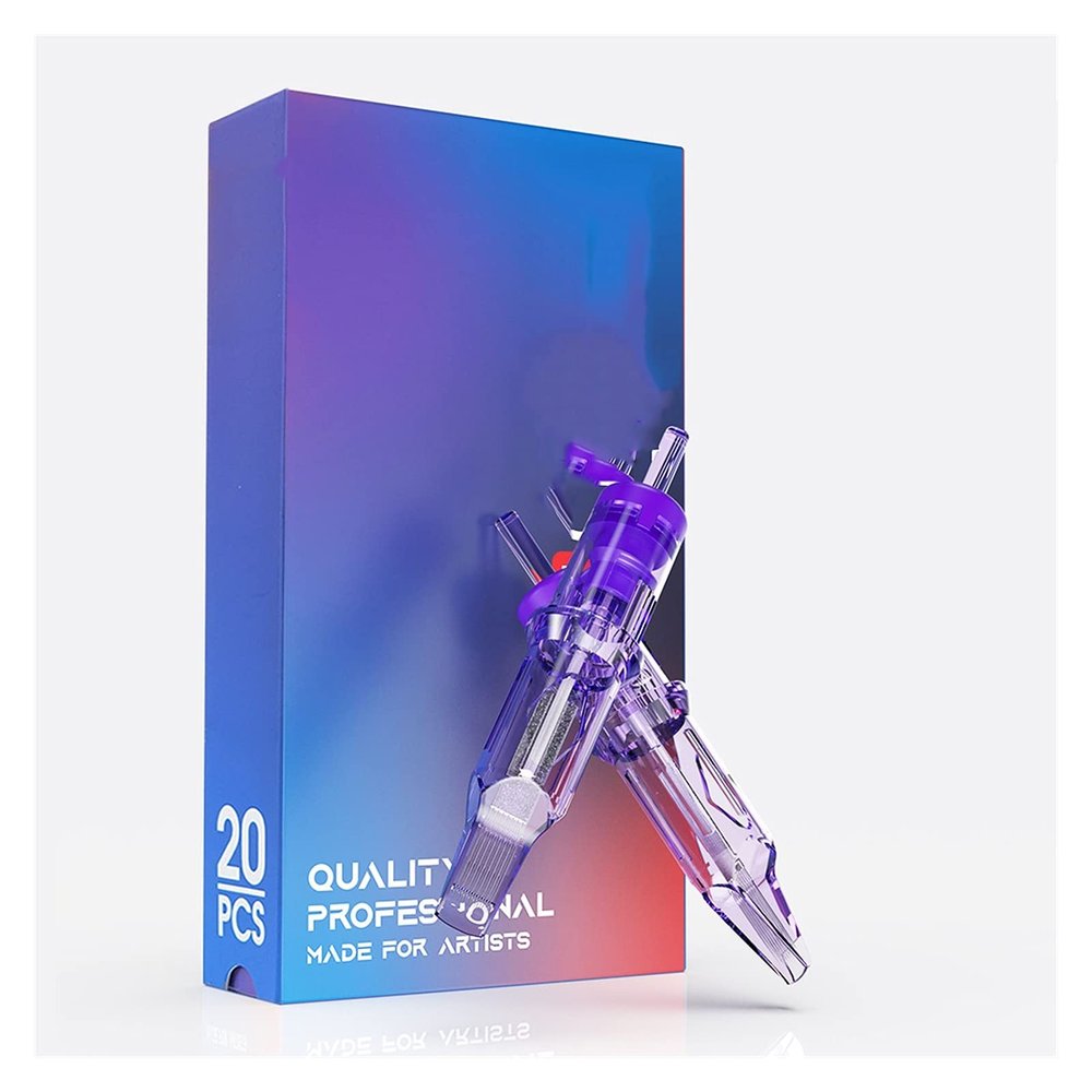 Cartridge Tattoo Needles RL Disposable Sterilized Safety Tattoo Needle For Cartridge Machines Grips(RL 12 0.35mm,20pcs Mast Pro 11RL)